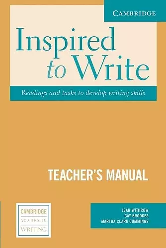 Inspired to Write Teacher's Manual cover