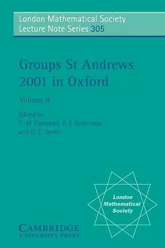 Groups St Andrews 2001 in Oxford: Volume 2 cover