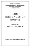The Sentences of Sextus cover