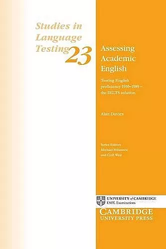 Assessing Academic English cover