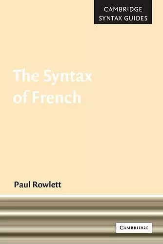 The Syntax of French cover