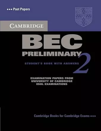 Cambridge BEC Preliminary 2 Student's Book with Answers cover