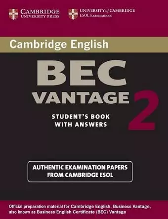 Cambridge BEC Vantage 2 Student's Book with Answers cover
