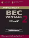 Cambridge BEC Vantage 2 Student's Book with Answers cover