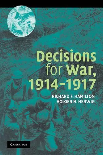 Decisions for War, 1914–1917 cover