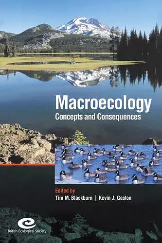 Macroecology: Concepts and Consequences cover