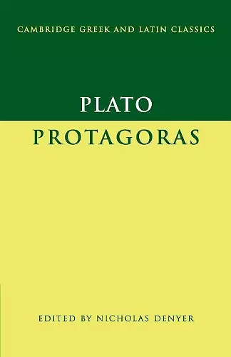 Plato: Protagoras cover