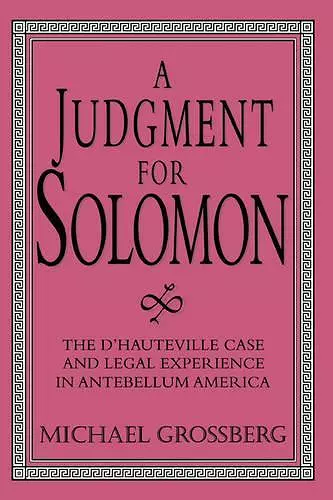 A Judgment for Solomon cover