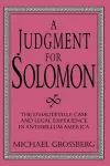 A Judgment for Solomon cover