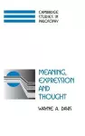 Meaning, Expression and Thought cover