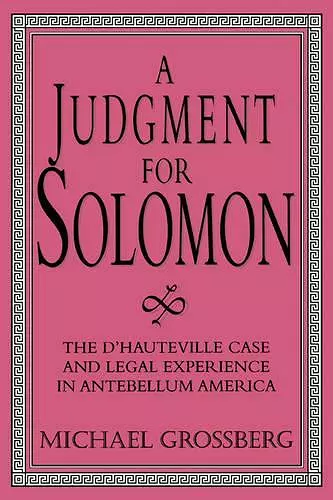 A Judgment for Solomon cover