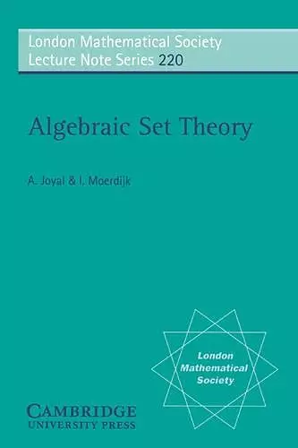 Algebraic Set Theory cover