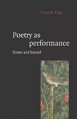 Poetry as Performance cover