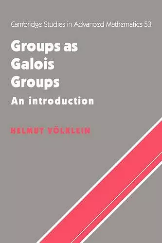 Groups as Galois Groups cover