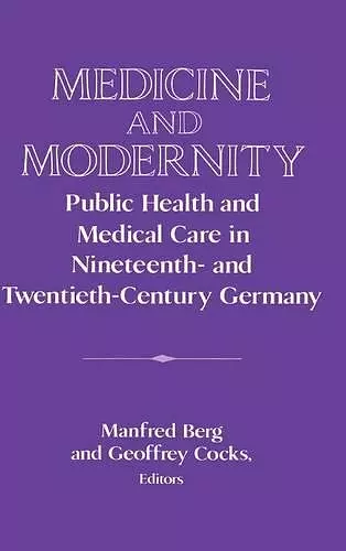 Medicine and Modernity cover