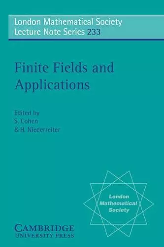 Finite Fields and Applications cover