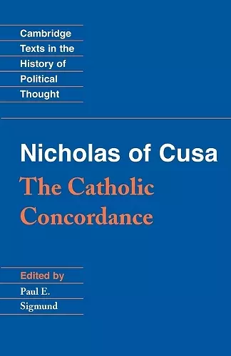 Nicholas of Cusa: The Catholic Concordance cover