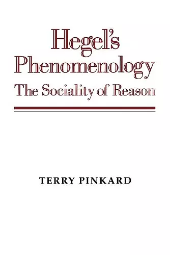 Hegel's Phenomenology cover