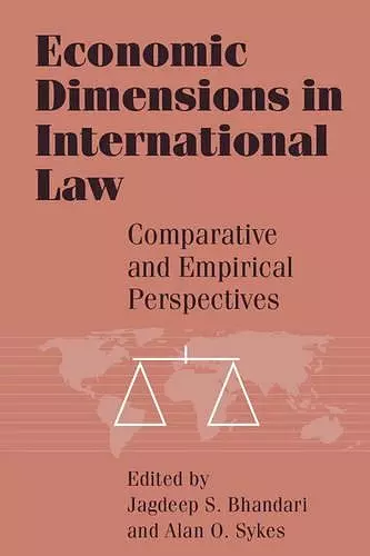 Economic Dimensions in International Law cover