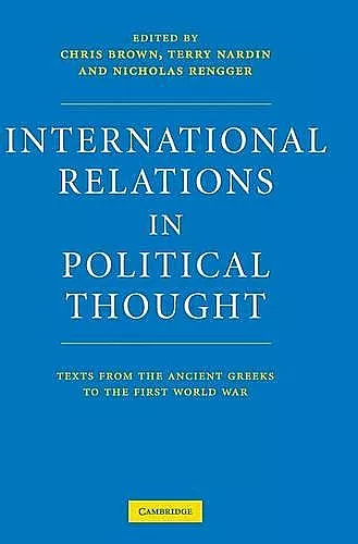 International Relations in Political Thought cover