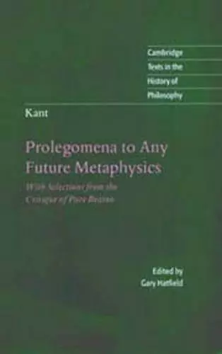 Kant: Prolegomena to Any Future Metaphysics cover