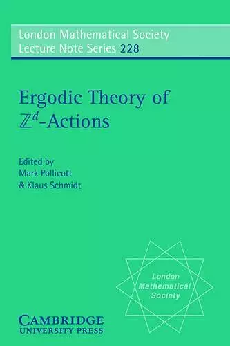 Ergodic Theory and Zd Actions cover