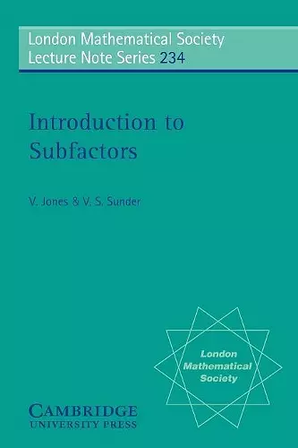 Introduction to Subfactors cover