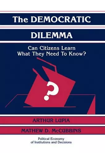 The Democratic Dilemma cover