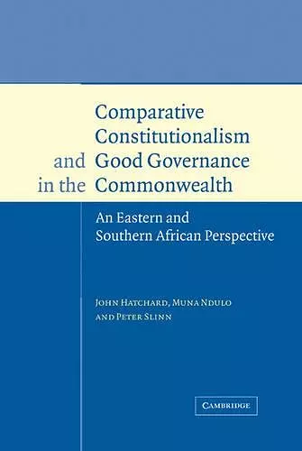 Comparative Constitutionalism and Good Governance in the Commonwealth cover