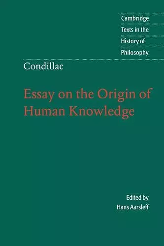 Condillac: Essay on the Origin of Human Knowledge cover