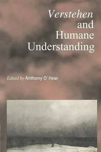 Verstehen and Humane Understanding cover