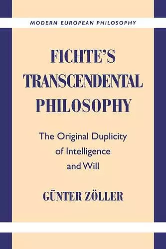 Fichte's Transcendental Philosophy cover