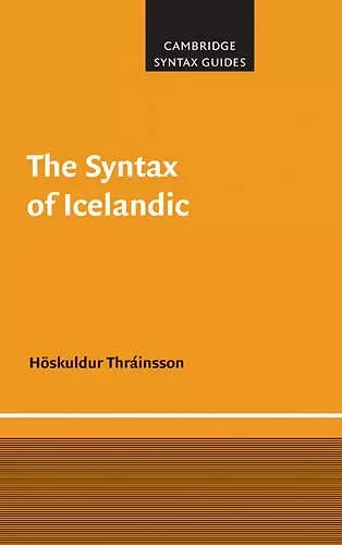 The Syntax of Icelandic cover