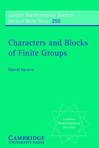 Characters and Blocks of Finite Groups cover