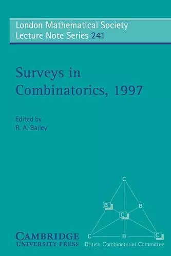 Surveys in Combinatorics, 1997 cover