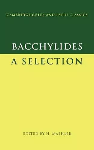 Bacchylides cover