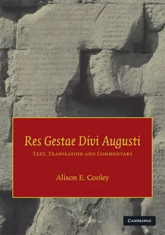 Res Gestae Divi Augusti cover