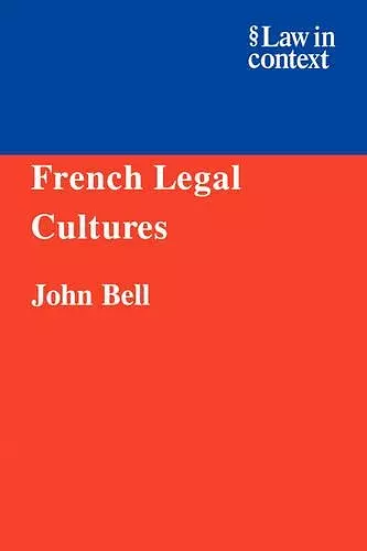 French Legal Cultures cover