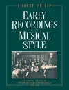 Early Recordings and Musical Style cover