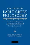 The Texts of Early Greek Philosophy cover