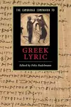 The Cambridge Companion to Greek Lyric cover