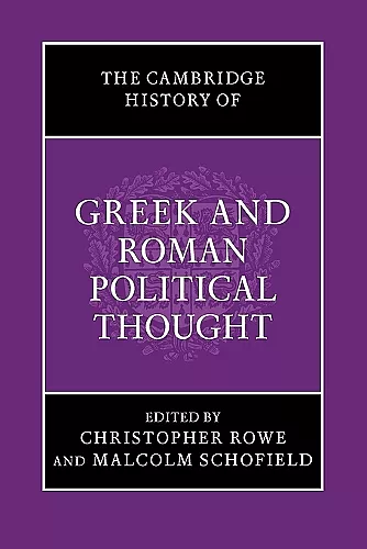 The Cambridge History of Greek and Roman Political Thought cover