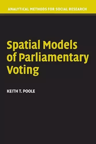 Spatial Models of Parliamentary Voting cover