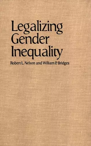 Legalizing Gender Inequality cover