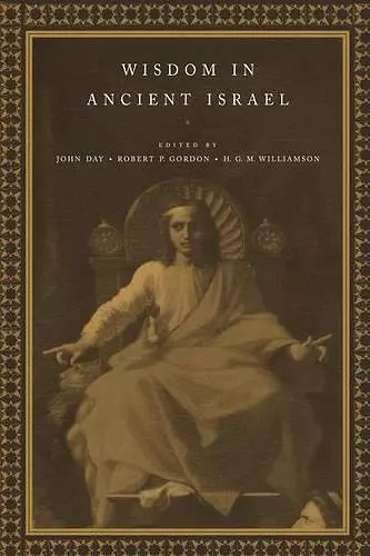 Wisdom in Ancient Israel cover