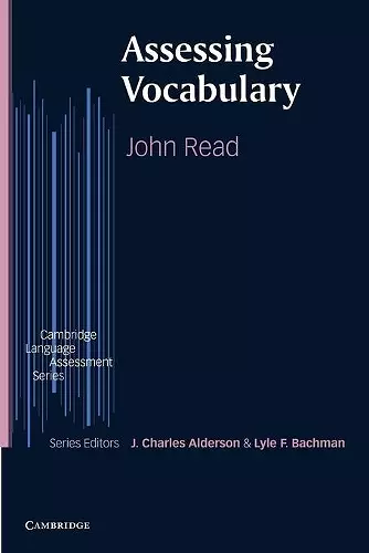 Assessing Vocabulary cover