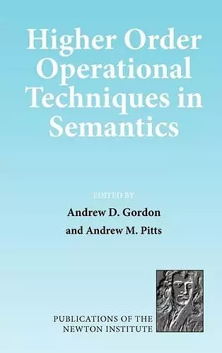 Higher Order Operational Techniques in Semantics cover