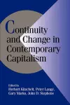 Continuity and Change in Contemporary Capitalism cover