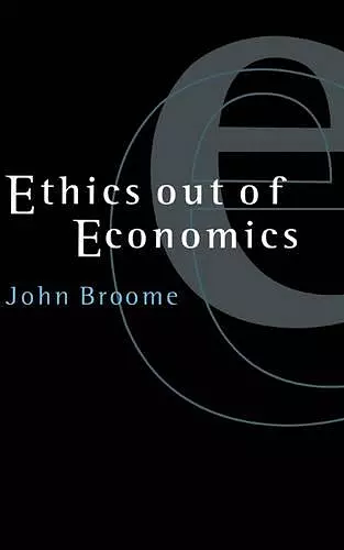 Ethics out of Economics cover