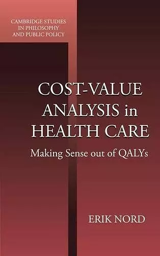 Cost-Value Analysis in Health Care cover